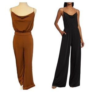Jason Wu Jumpsuit Cowl Neck Sleeveless Dress Romper Straight Leg Jewl Strap NWT
